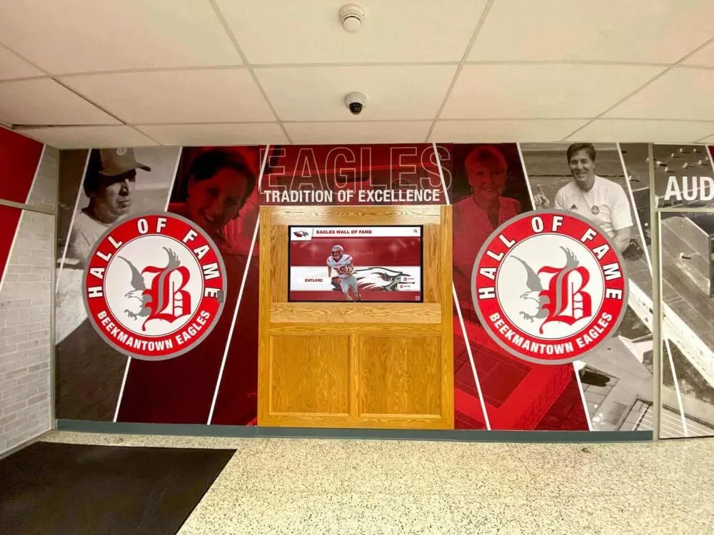 Beekmantown High School - Wall of Fame Installation